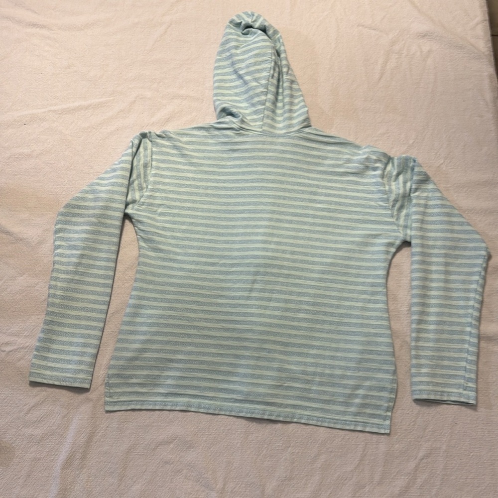 Colombia Women's Medium Blue Striped Melody Spring Full Zip Hoodie - Picture 2 of 9